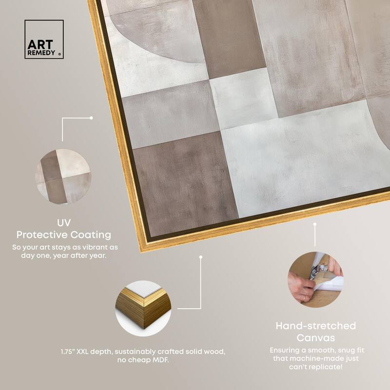 Neutral Tone Blocks II Canvas by Art Remedy