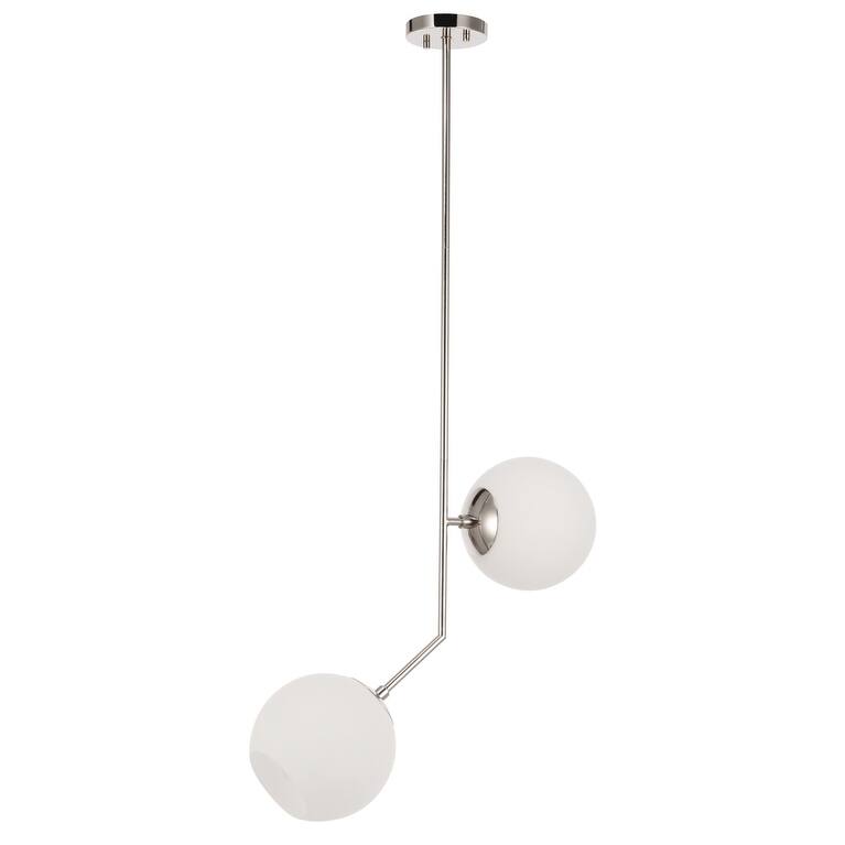 Bastina 20-Inch 1-DownLight Frosted Glass Pendant