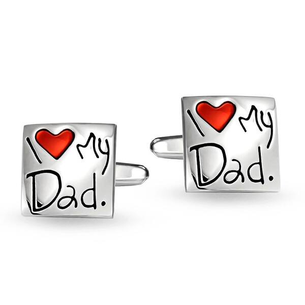 Stainless steel cuff links sleeve button accept custom order Blue heart cufflinks for men