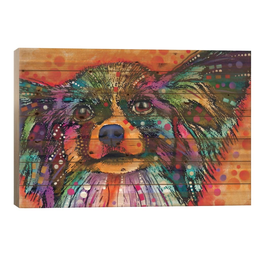 Papillion II Print On Wood by Dean Russo - Multi-Color