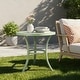 preview thumbnail 9 of 30, Metal Outdoor Round Side Table, Patio Coffee Bistro Table for Indoor Outdoor Light Green
