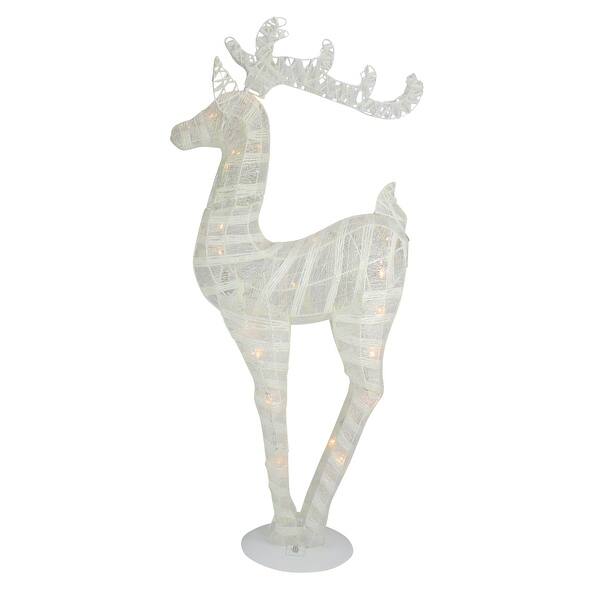 Shop 36 Battery Operated White And Silver Glittered Led Lighted