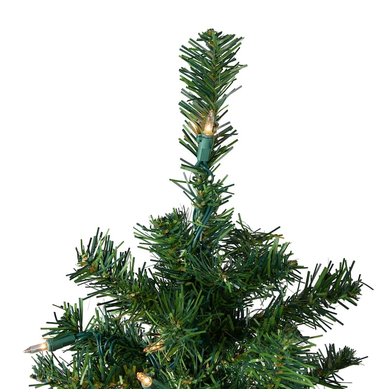 3' Medium Mixed Classic Pine Artificial Christmas Tree - Clear Lights - 3 Foot