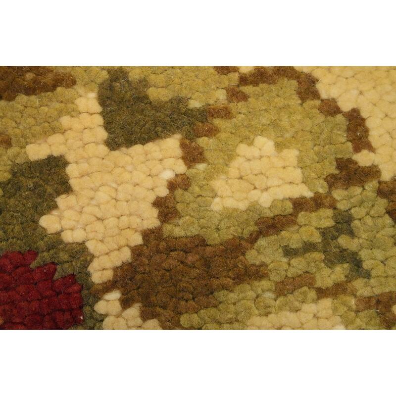 Handmade Wool Floral Indian Area Rug 6x8 - 8' 1'' X 5' 8''