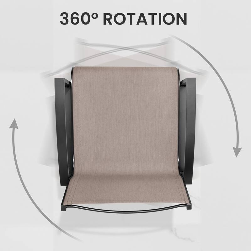 Outdoor All-weather Swivel Aluminum Bar Stools Sunbrella