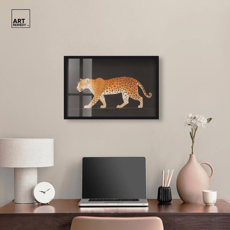 Golden Leopard Shadowbox by Art Remedy