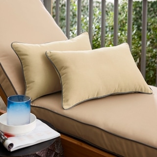 Sunbrella Canvas Antique Beige Canvas Charcoal Pillow Set Bed Bath sunbrella-canvas-antique-beige-canvas-charcoal-pillow-set-bed-bath