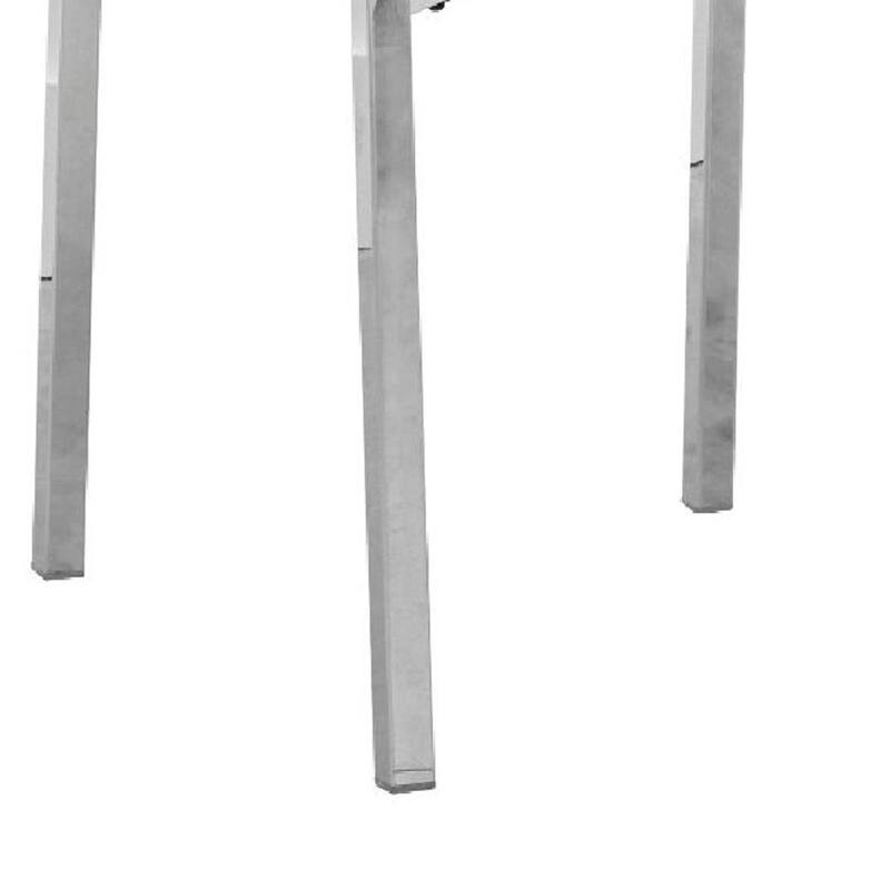 Eun 23 Inch Faux Leather Dining Chair, Chrome Legs, Set of 2, Dark Gray