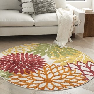 Round Large Rug Abstract Round Abstract Modern Style Area Rug - Bed Bath & Beyond - 34208090