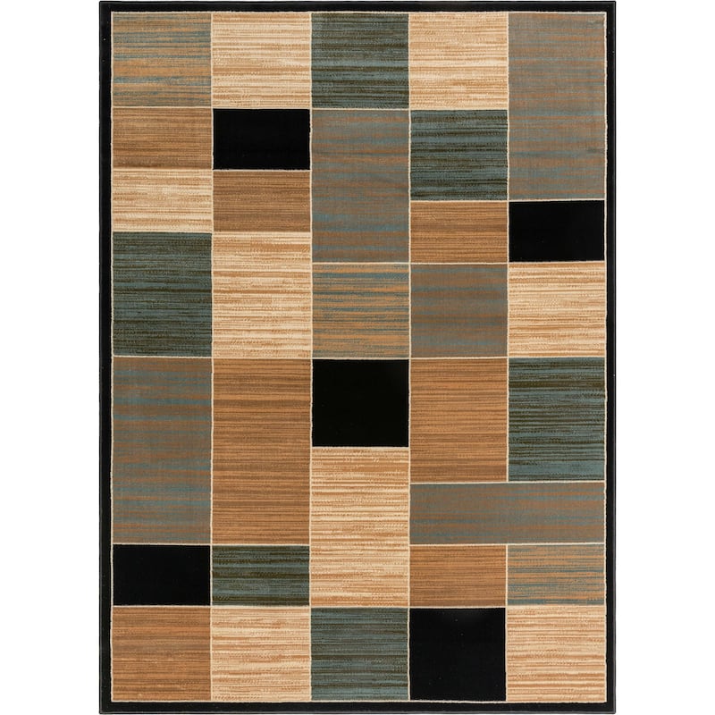 Well Woven Barclay Eslem Geometric Modern Area Rug - 5' 3" x 7' 3" - Blue - Rectangle