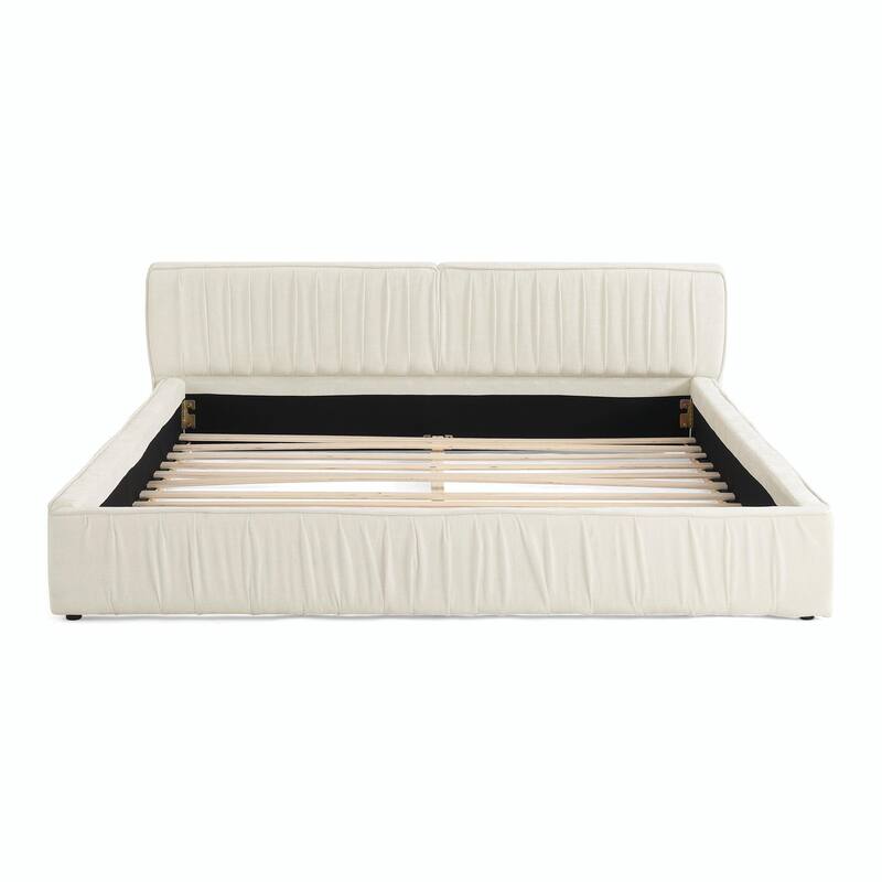 Grounded Queen Size Platform Bed with Headboard and Solid Frame