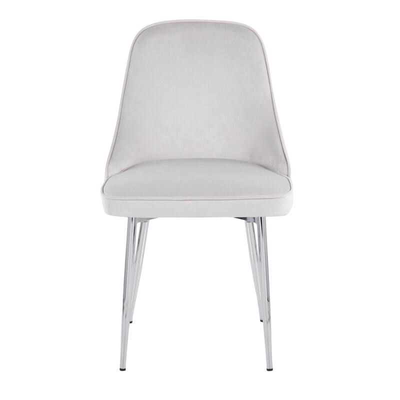 Silver Orchid Naldi Contemporary-Glam Velvet Dining Chair (Set of 2)