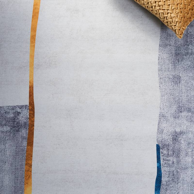 SAFAVIEH Tacoma Machine Washable Slip Resistant Patty Mid-Century Modern