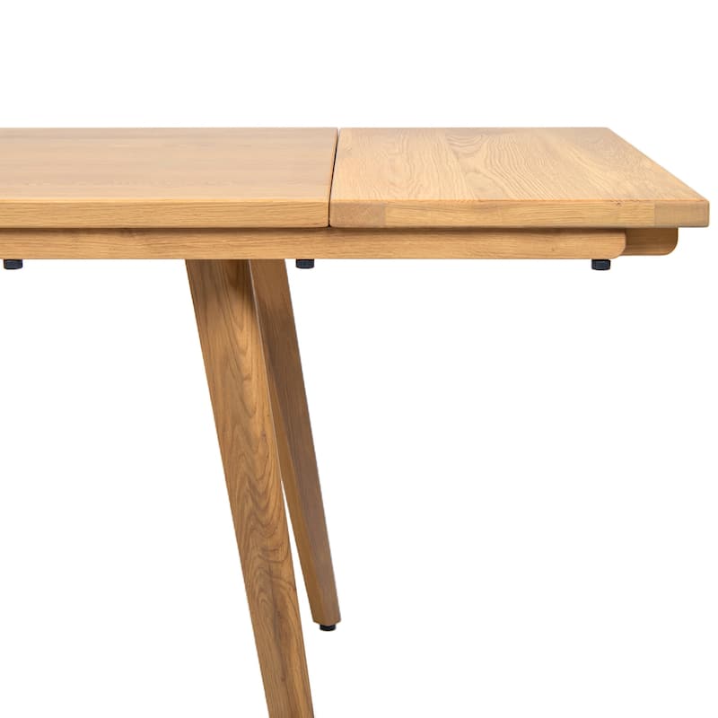 Jennifer Taylor Home Capri Solid Red Oak Wood Extendable Leaf Dining Table