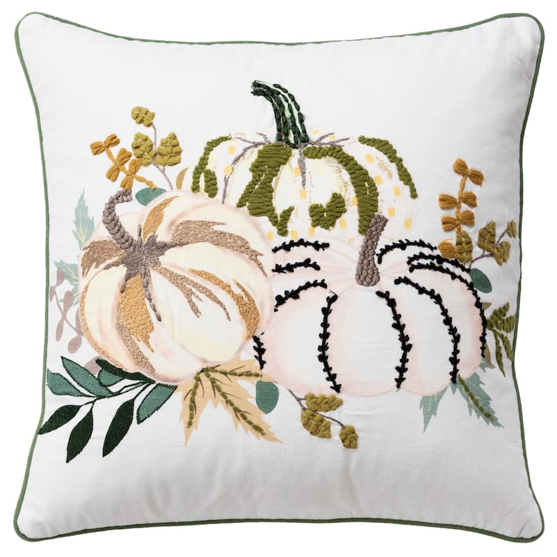 Rizzy Home Pumpkin Textured Throw Pillow