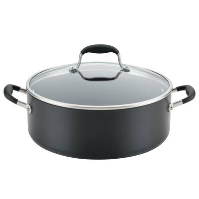 7.5-Quart Advanced Home Nonstick Wide Stock Pot/Stockpot, Onyx
