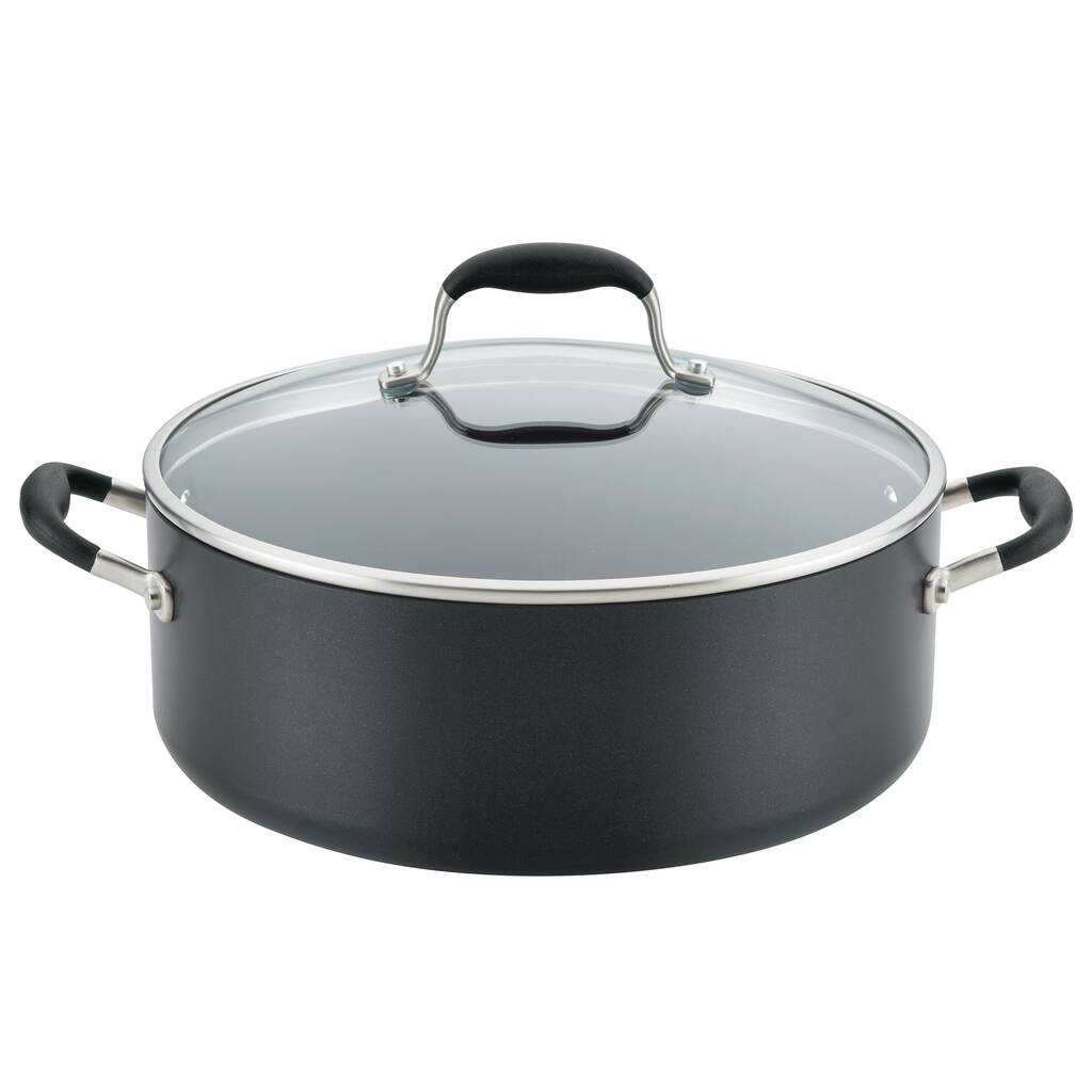 7.5-Quart Advanced Home Nonstick Wide Stock Pot/Stockpot, Onyx