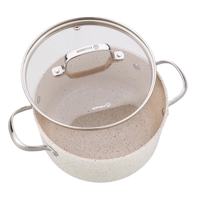 3 Liter Aluminum Nonstick Casserole with Lid in Tan