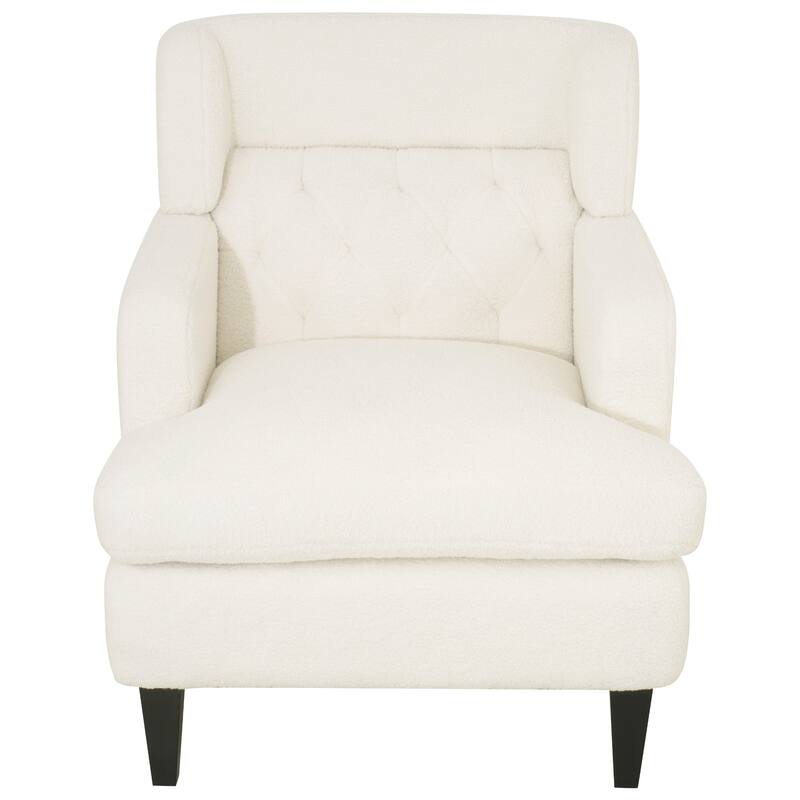 Teddy Fabric Tufted Accent Chair with 400lb Weight Capacity