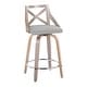 preview thumbnail 13 of 21, The Gray Barn Charlotte 24" Fixed-Height Counter Stool with Bent Wood Legs (Set of 2) Grey Fabric/Light Grey Wood/Chrome