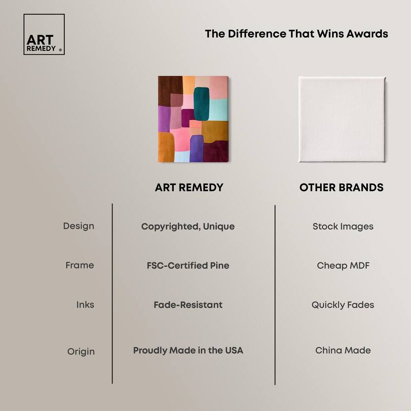 Color Block Cadence II Canvas by Art Remedy, Gallery Wrapped