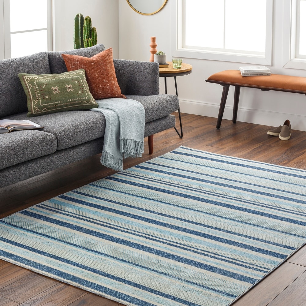 Livabliss Shaoli Casual Striped Indoor/ Outdoor Area Rug