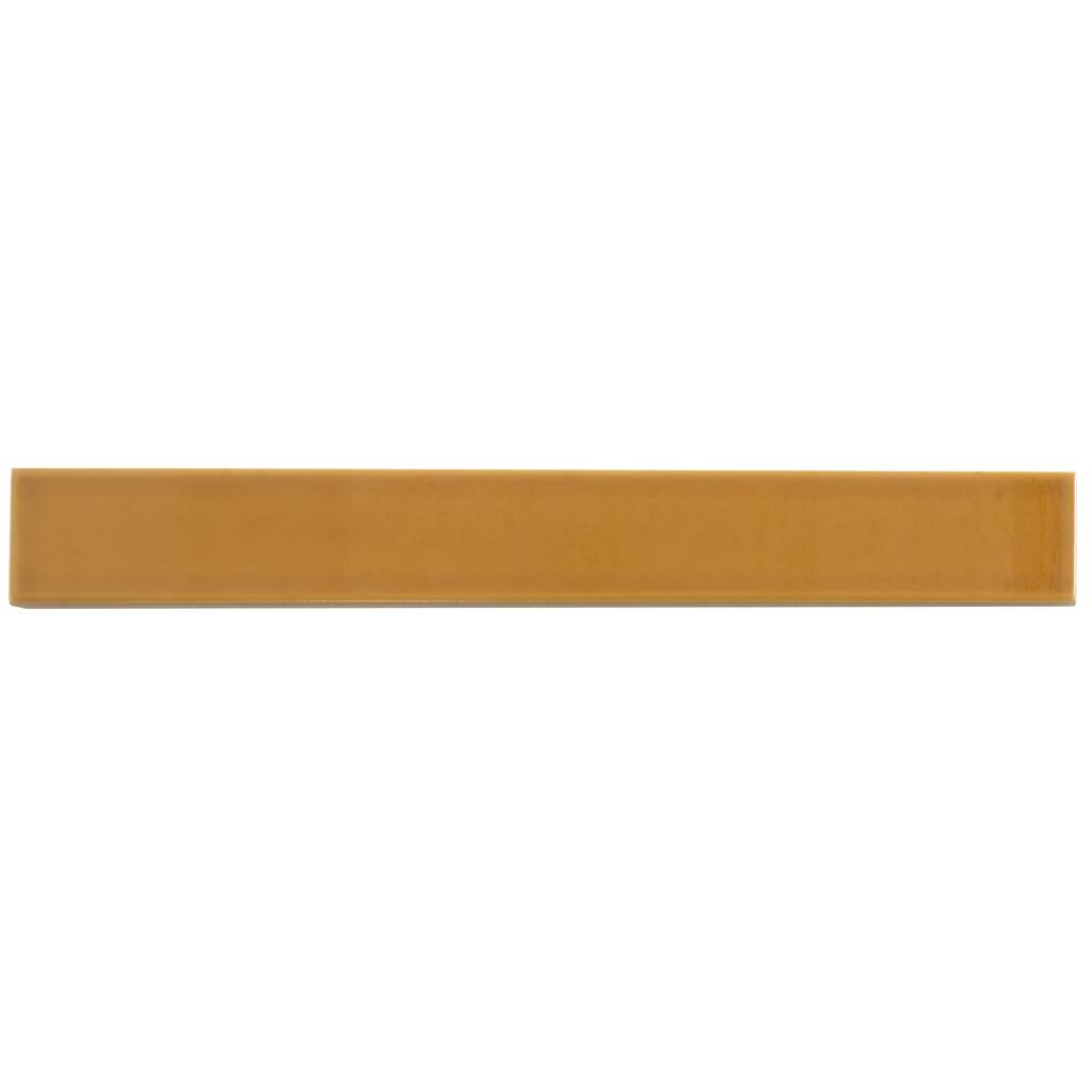 Apollo tile 2" x 16" Horizonte Glossy Honey Ceramic Tile (10.76 sq ft/case) - 50 Pack