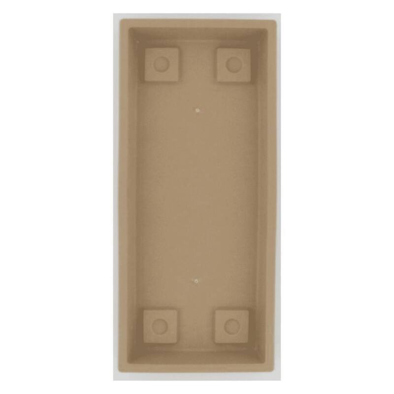HC Companies Venetian 23.5 In Rectangular Flower Box Saucers, Sandstone (2 Pack) - 6.4