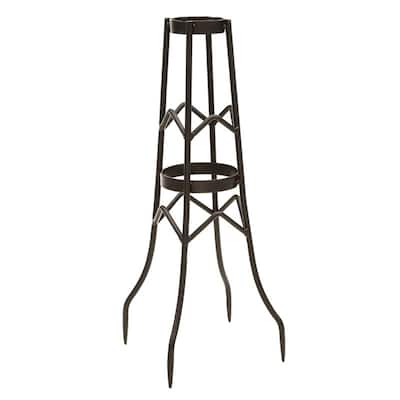 Achla Designs Toad Stool Gazing Globe Ball Stand, Large, 21.5 Inch Tall, Graphite Powder Coat Finish