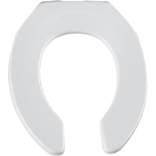 Bemis Round Commercial Plastic Open Front Toilet Seat Less Cover with