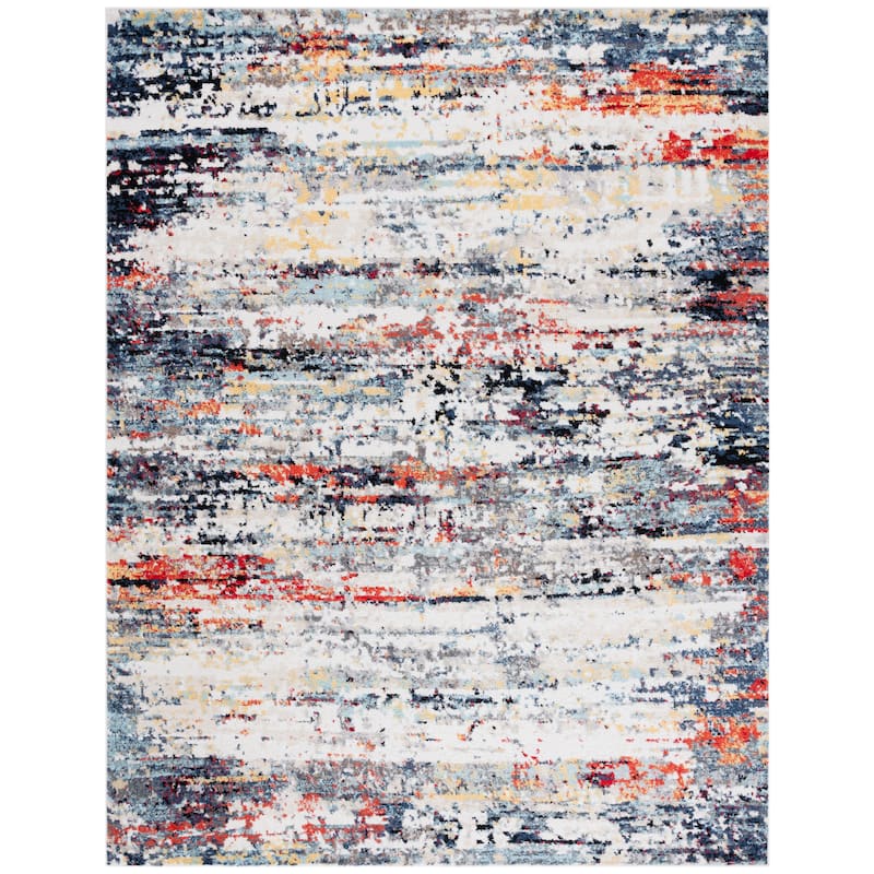 SAFAVIEH Adirondack Marzena Contemporary Rug - 9' x 12' - Ivory/Navy Rust