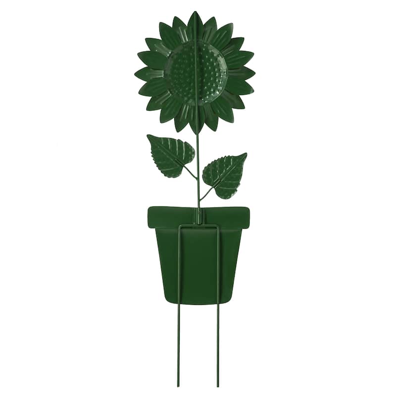 Glitzhome 36"H Metal Welcome to the Garden Sunflower Yard Stake