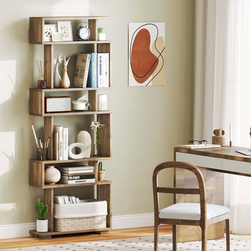 Costway 1 PCS Bookcase 6-Tier Bookshelf with Anti-Tipping Kit - See Details