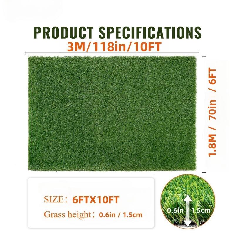 Premium Artificial Turf w/Durable Rubber Backing