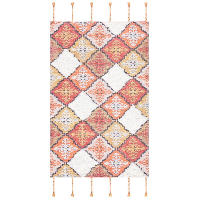 SAFAVIEH Handmade Saffron Shaniece Modern Tribal Cotton Rug