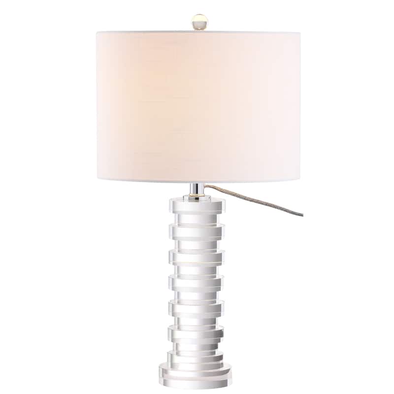 Eliza 25" Crystal LED Table Lamp, Clear by JONATHAN Y