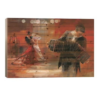 Bandoneon Print On Wood by Willem Haenraets - Multi-Color