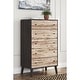 preview thumbnail 33 of 35, Signature Design by Ashley Piperton Chest Brown/Black - 5-drawer