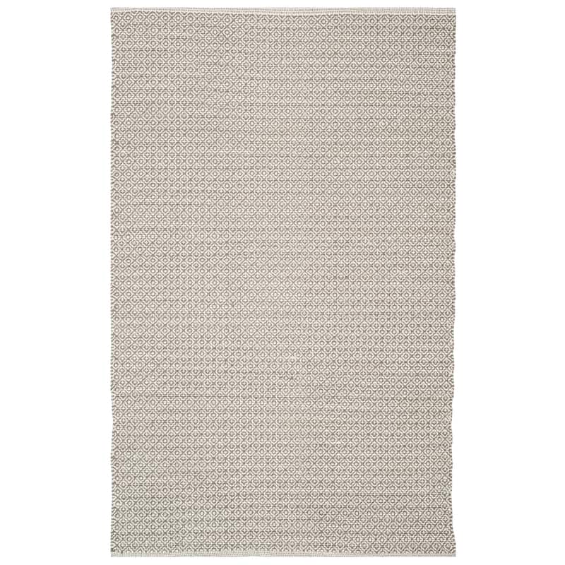 SAFAVIEH Montauk Glyn Handmade Cotton Area Rug - 4' x 6' - Ivory/Grey - Rectangle