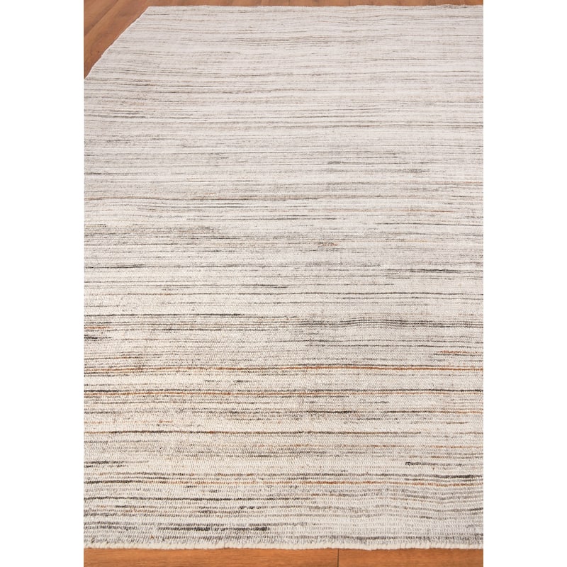 EXQUISITE RUGS Carmen Hand-loomed PET yarn Ivory/Grey Area Rug.