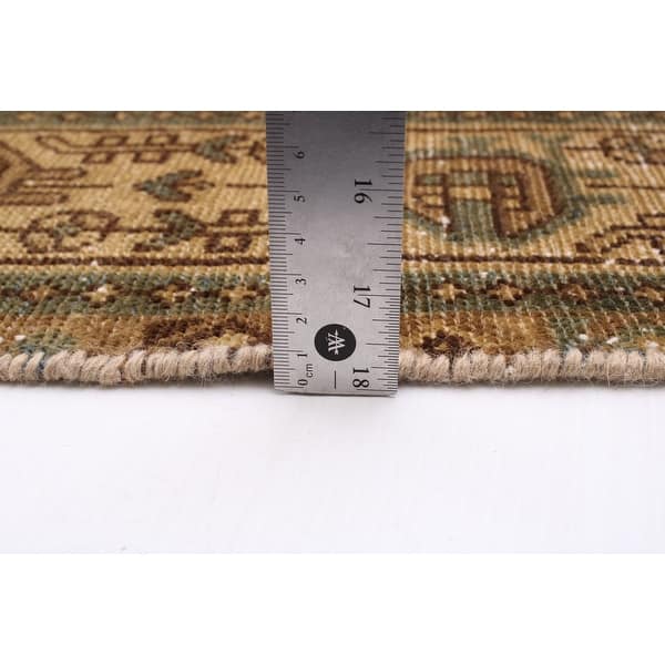 ECARPETGALLERY Hand-knotted Antalya Vintage Khaki Wool Rug - 5'1 x 6'10