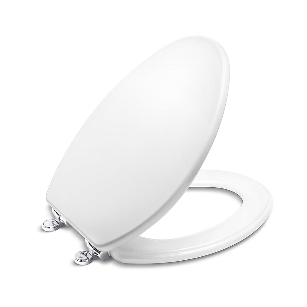 Shop Kallista P70303 Ad Classic Molded Wood Elongated Toilet Seat With Nickel Silver Stucco White Overstock 22908821