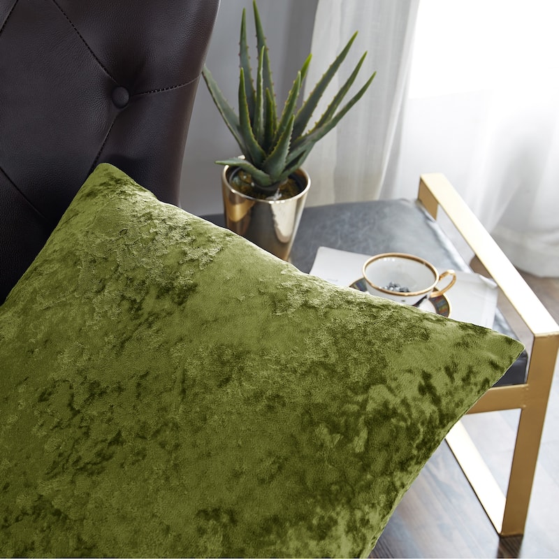 Rancho Crushed Velvet Throw Pillow Cover Set, NO INSERT