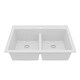 preview thumbnail 48 of 53, Karran Top Mount Double Equal Bowl Quartz Kitchen Sink - 33" x 22" x 9" - 33" x 22" x 9"