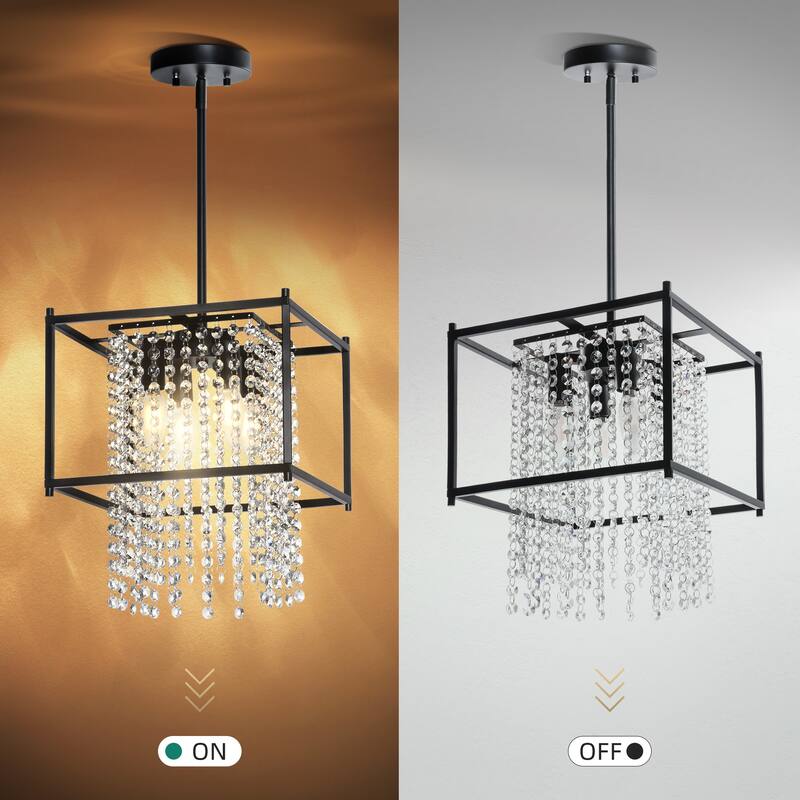 Moasis Round/Square Crystal Chandeliers Modern Hanging Light