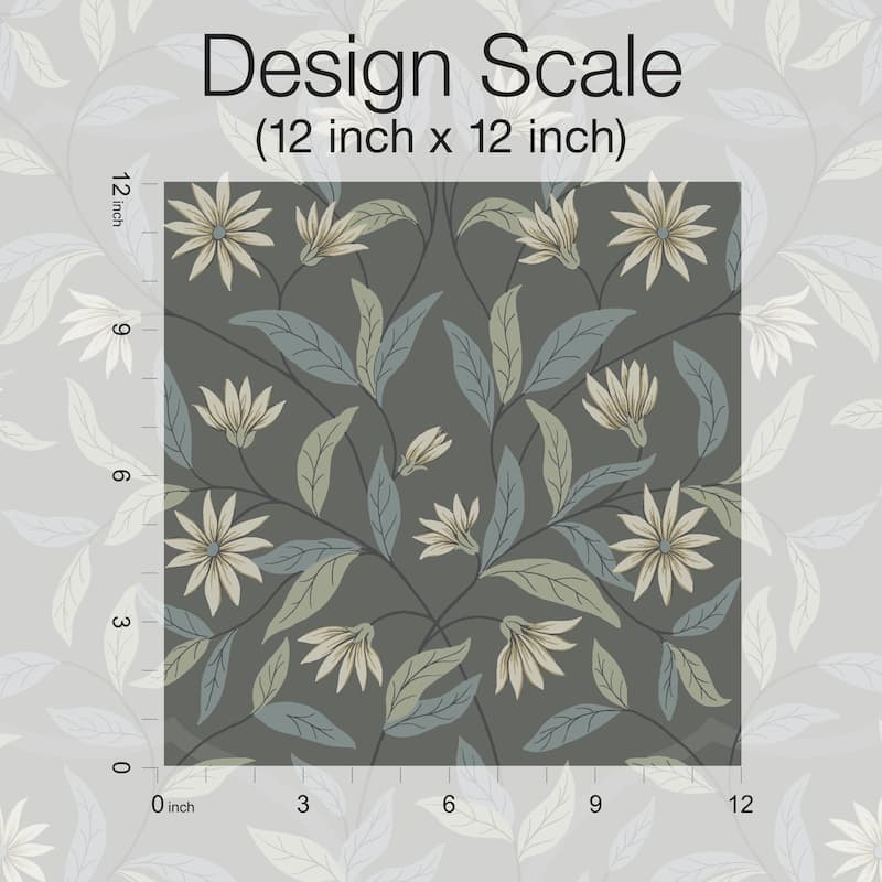 Norwalk Jasmine 27 in. x 27 ft. = 60.75 sq. ft Wallpaper Roll