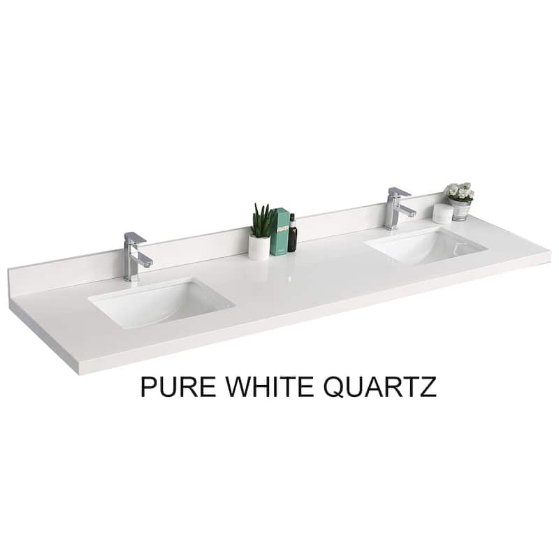 Willow Collections 84 x 22 Santa Fe Double Bowl Sink Bathroom Vanity with 2 in Quartz