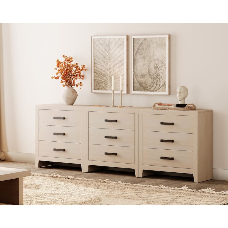 WAMPAT Farmhouse TV Stand, Modern Wood Media Console, Rustic Entertainment Center with Storage for Living Room, Bedroom