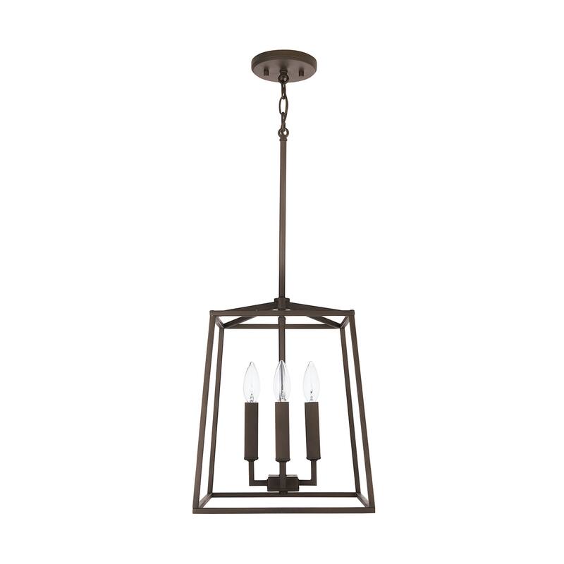 Thea 4-light Foyer Pendant - 15"H x 12"W - Oil Rubbed Bronze