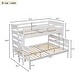 preview thumbnail 5 of 22, Twin over Full Size Solid Wood Bunk Bed with Ladder & Fence